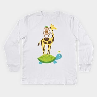 Fun in the Jungle Kids Long Sleeve T-Shirt